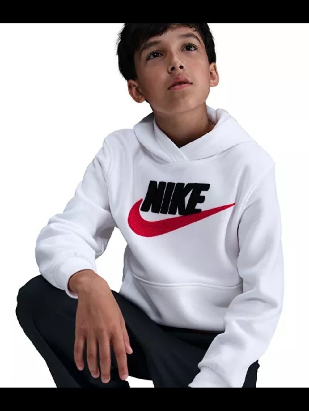 Nike SEALED! NWT! Big Kids Sportswear Club Fleece Chenille Logo Hoodie. Sz XL.
